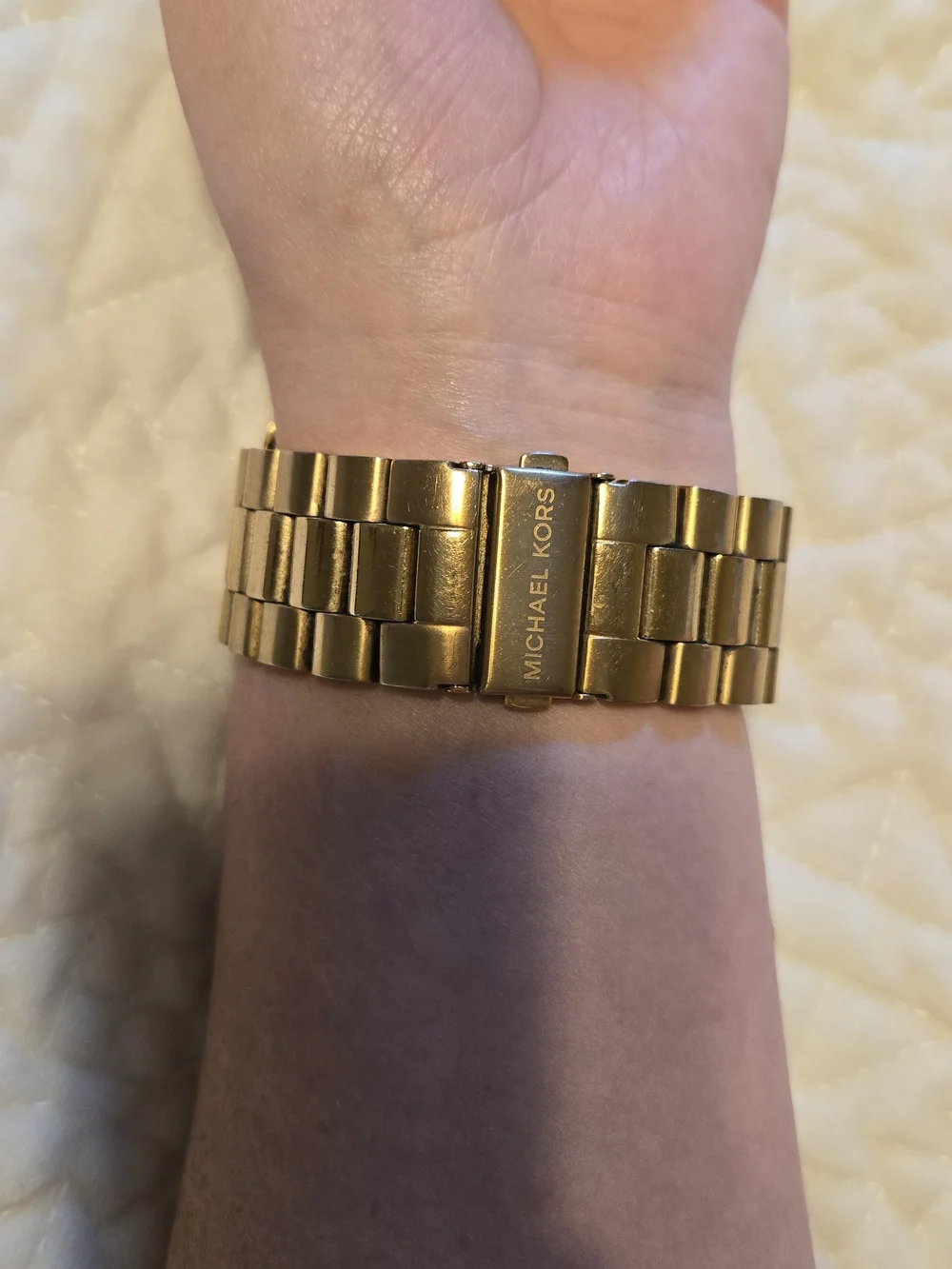 Michael Kors Gold-Tone MK Logo Women's Chunky Watch